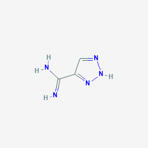 molecular formula C3H5N5 B13230780 1H-1,2,3-triazole-4-carboximidamide 