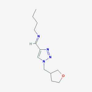 molecular formula C12H20N4O B13230801 (Z)-Butyl({1-[(oxolan-3-yl)methyl]-1H-1,2,3-triazol-4-yl}methylidene)amine 