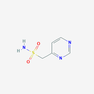molecular formula C5H7N3O2S B13230804 Pyrimidin-4-ylmethanesulfonamide 