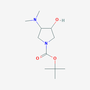 molecular formula C11H22N2O3 B13230923 Tert-butyl 3-(dimethylamino)-4-hydroxypyrrolidine-1-carboxylate 