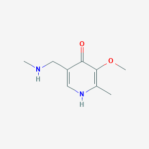 molecular formula C9H14N2O2 B13230935 3-Methoxy-2-methyl-5-[(methylamino)methyl]-1,4-dihydropyridin-4-one 