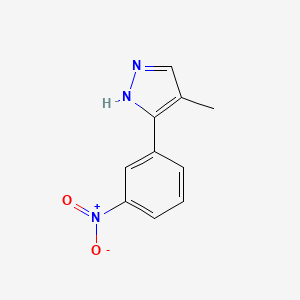 molecular formula C10H9N3O2 B13231002 4-methyl-5-(3-nitrophenyl)-1H-pyrazole 
