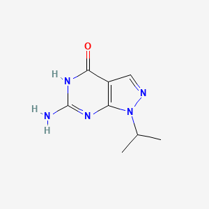molecular formula C8H11N5O B13231032 6-Amino-1-(propan-2-yl)-1H,4H,7H-pyrazolo[3,4-d]pyrimidin-4-one 