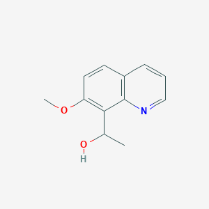 molecular formula C12H13NO2 B13231056 1-(7-Methoxyquinolin-8-yl)ethan-1-ol 