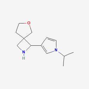 molecular formula C13H20N2O B13231067 1-[1-(Propan-2-yl)-1H-pyrrol-3-yl]-6-oxa-2-azaspiro[3.4]octane 