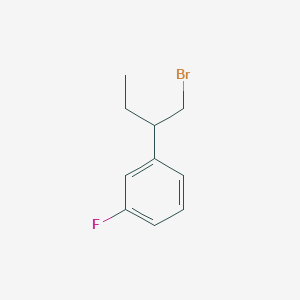 molecular formula C10H12BrF B13231081 1-(1-Bromobutan-2-yl)-3-fluorobenzene 