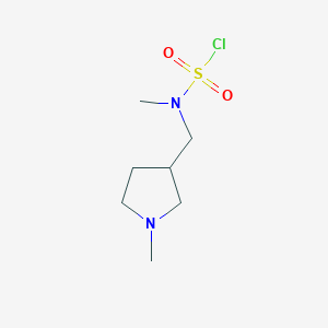 molecular formula C7H15ClN2O2S B13231098 N-Methyl-N-[(1-methylpyrrolidin-3-yl)methyl]sulfamoyl chloride 