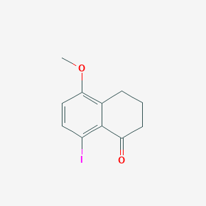 molecular formula C11H11IO2 B13231106 1(2H)-Naphthalenone, 3,4-dihydro-8-iodo-5-methoxy- CAS No. 646472-69-7