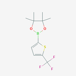 molecular formula C11H14BF3O2S B1323111 4,4,5,5-Tetramethyl-2-(5-(trifluoromethyl)thiophen-2-yl)-1,3,2-dioxaborolane CAS No. 596819-13-5