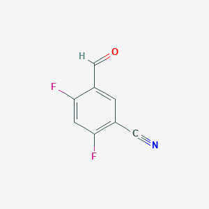 molecular formula C8H3F2NO B1323119 2,4-Difluoro-5-formylbenzonitrile CAS No. 633327-10-3