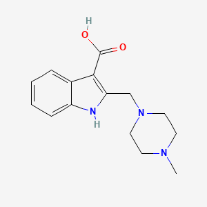 molecular formula C15H19N3O2 B13231200 2-[(4-Methylpiperazin-1-yl)methyl]-1H-indole-3-carboxylic acid 
