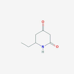molecular formula C7H11NO2 B13231204 6-Ethylpiperidine-2,4-dione 