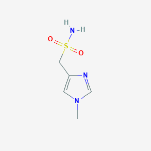 molecular formula C5H9N3O2S B13231233 (1-Methyl-1H-imidazol-4-yl)methanesulfonamide 