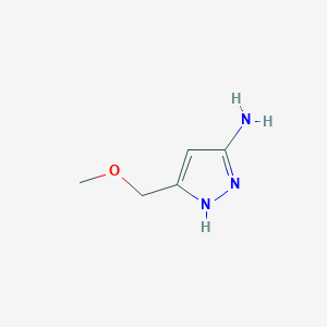 molecular formula C5H9N3O B1323124 5-(methoxymethyl)-1H-pyrazol-3-amine CAS No. 739366-03-1