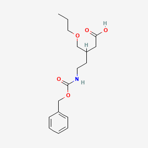 molecular formula C17H25NO5 B13231246 5-{[(Benzyloxy)carbonyl]amino}-3-(propoxymethyl)pentanoic acid 
