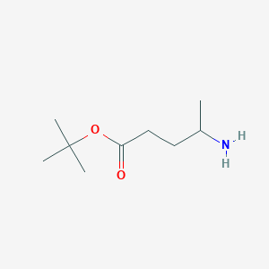 molecular formula C9H19NO2 B13231262 Tert-butyl 4-aminopentanoate 