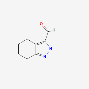 molecular formula C12H18N2O B13231304 2-tert-Butyl-4,5,6,7-tetrahydro-2H-indazole-3-carbaldehyde 