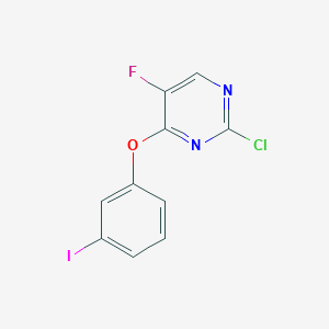 molecular formula C10H5ClFIN2O B13231360 2-Chloro-5-fluoro-4-(3-iodophenoxy)pyrimidine 
