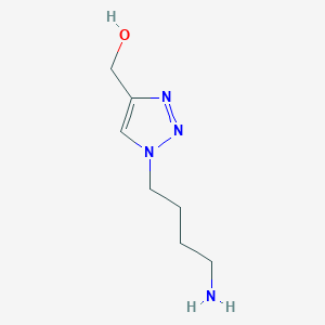 molecular formula C7H14N4O B13231369 [1-(4-Aminobutyl)-1H-1,2,3-triazol-4-yl]methanol 
