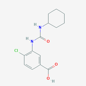 molecular formula C14H17ClN2O3 B13231404 4-Chloro-3-[[(cyclohexylamino)carbonyl]amino]benzoic acid 