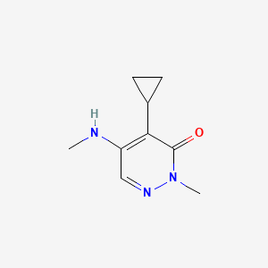 molecular formula C9H13N3O B13231406 4-Cyclopropyl-2-methyl-5-(methylamino)-2,3-dihydropyridazin-3-one 