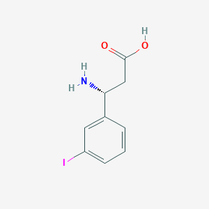 molecular formula C9H10INO2 B13231408 (3R)-3-amino-3-(3-iodophenyl)propanoic acid 