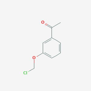 molecular formula C9H9ClO2 B13231424 1-[3-(Chloromethoxy)phenyl]ethan-1-one 