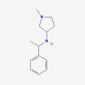 molecular formula C13H20N2 B13231444 1-Methyl-N-(1-phenylethyl)pyrrolidin-3-amine 