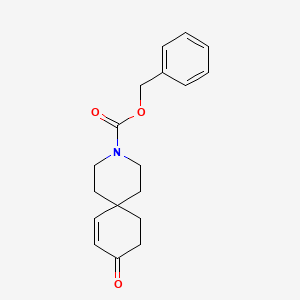 molecular formula C18H21NO3 B1323146 Benzyl 9-oxo-3-azaspiro[5.5]undec-7-ene-3-carboxylate CAS No. 189333-18-4