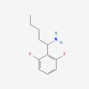 molecular formula C11H15F2N B13231474 1-(2,6-Difluorophenyl)pentan-1-amine 