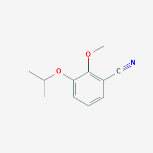 molecular formula C11H13NO2 B13231548 2-Methoxy-3-(propan-2-yloxy)benzonitrile 