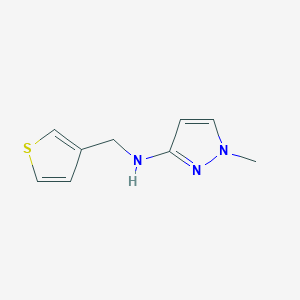 molecular formula C9H11N3S B13231608 1-methyl-N-(thiophen-3-ylmethyl)-1H-pyrazol-3-amine 