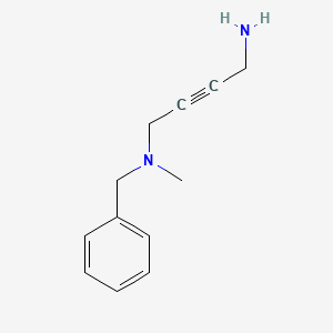 molecular formula C12H16N2 B13231668 (4-Aminobut-2-YN-1-YL)(benzyl)methylamine 