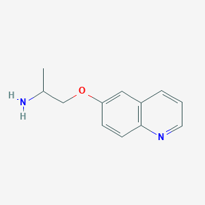 molecular formula C12H14N2O B13231691 6-(2-Aminopropoxy)quinoline 