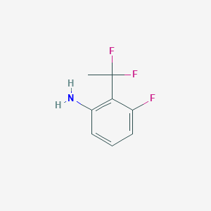 molecular formula C8H8F3N B13231777 2-(1,1-Difluoroethyl)-3-fluoroaniline 