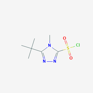 molecular formula C7H12ClN3O2S B13231783 5-tert-butyl-4-methyl-4H-1,2,4-triazole-3-sulfonyl chloride 