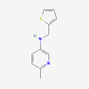 molecular formula C11H12N2S B13231846 6-methyl-N-(thiophen-2-ylmethyl)pyridin-3-amine 