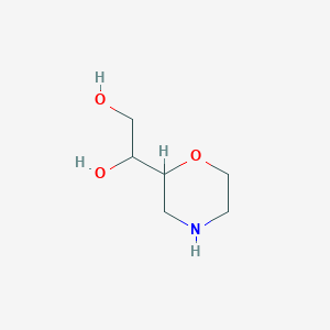 molecular formula C6H13NO3 B13231854 1-(Morpholin-2-yl)ethane-1,2-diol 