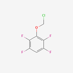 molecular formula C7H3ClF4O B13231890 3-(Chloromethoxy)-1,2,4,5-tetrafluorobenzene 
