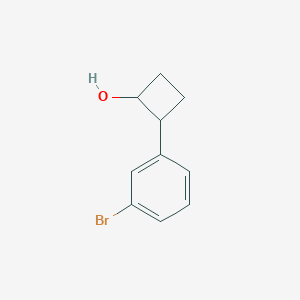 molecular formula C10H11BrO B13231951 2-(3-Bromophenyl)cyclobutan-1-OL 