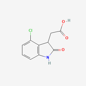 molecular formula C10H8ClNO3 B13231955 2-(4-chloro-2-oxo-2,3-dihydro-1H-indol-3-yl)acetic acid 