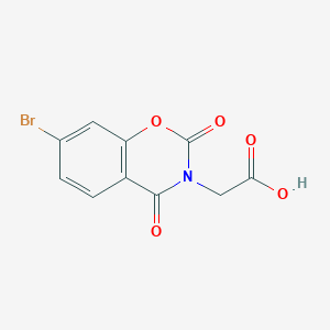 molecular formula C10H6BrNO5 B13231956 2-(7-Bromo-2,4-dioxo-3,4-dihydro-2H-1,3-benzoxazin-3-yl)acetic acid 