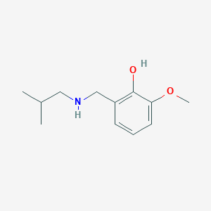 molecular formula C12H19NO2 B13231958 2-Methoxy-6-{[(2-methylpropyl)amino]methyl}phenol 