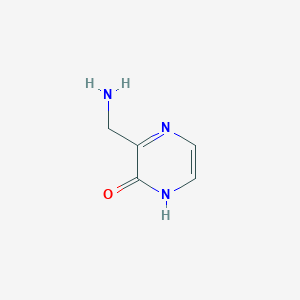 molecular formula C5H7N3O B13231962 3-(Aminomethyl)pyrazin-2-ol 