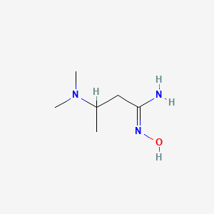 molecular formula C6H15N3O B13231976 3-(dimethylamino)-N'-hydroxybutanimidamide 