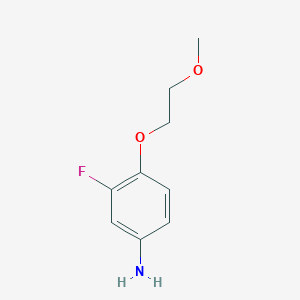 molecular formula C9H12FNO2 B1323202 3-Fluoro-4-(2-methoxyethoxy)aniline CAS No. 221199-26-4