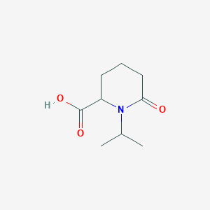 molecular formula C9H15NO3 B13232075 1-Isopropyl-6-oxo-2-piperidinecarboxylicacid 