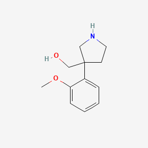 molecular formula C12H17NO2 B13232136 [3-(2-Methoxyphenyl)pyrrolidin-3-yl]methanol 