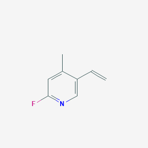 molecular formula C8H8FN B13232173 5-Ethenyl-2-fluoro-4-methylpyridine 