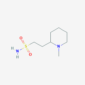 molecular formula C8H18N2O2S B13232190 2-(1-Methylpiperidin-2-yl)ethane-1-sulfonamide 